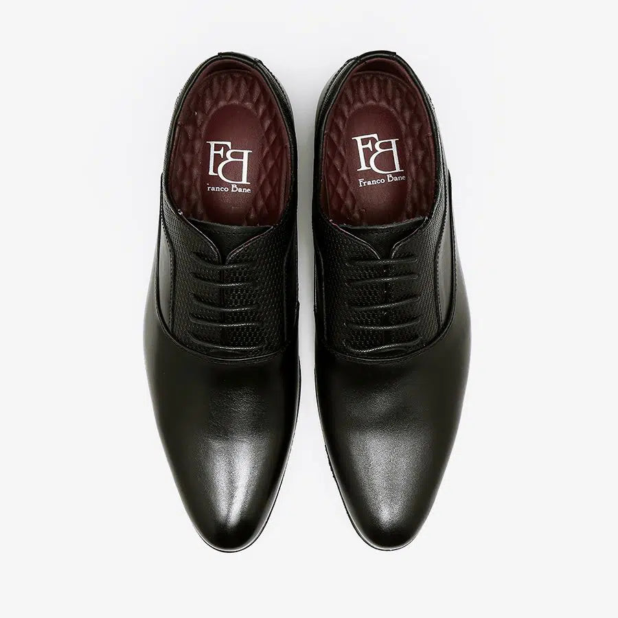 נעלי אוקספורד קלאסיות לנוער בצבע שחור