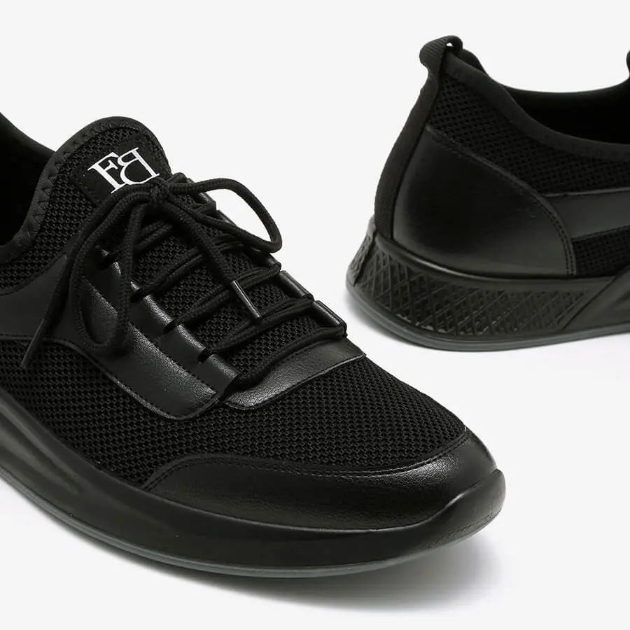 נעלי ספורט עור משולב בד