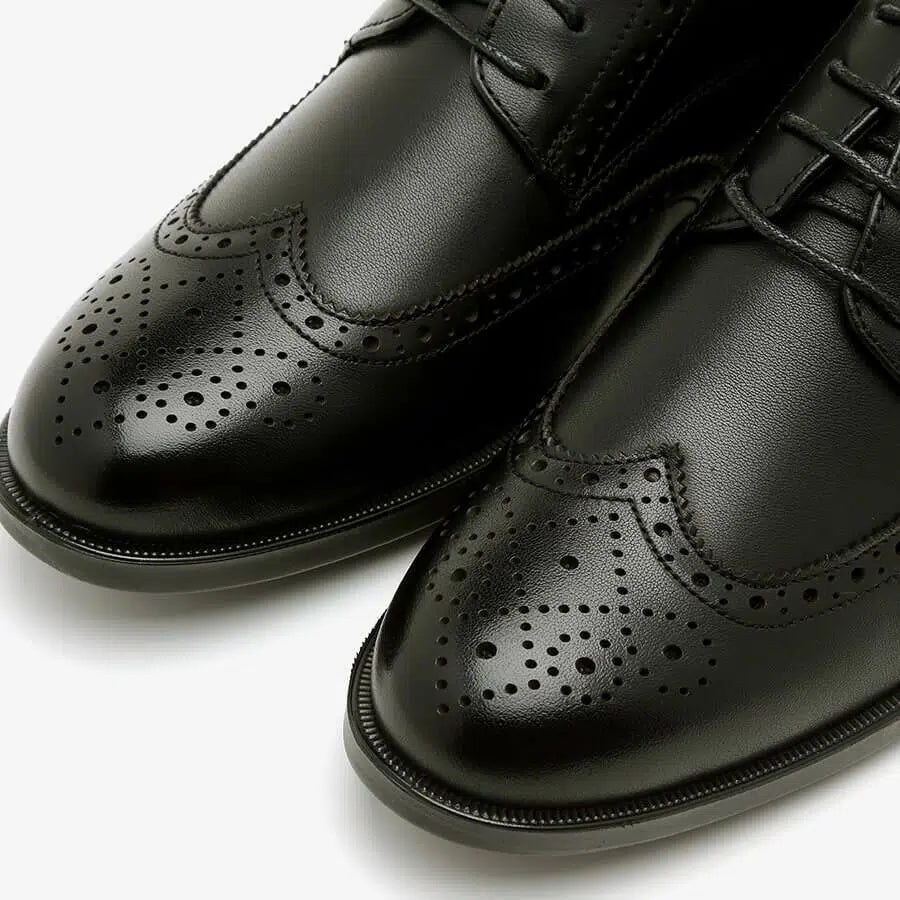 נעלי נוער אוקספורד מעור משולב שרוכים