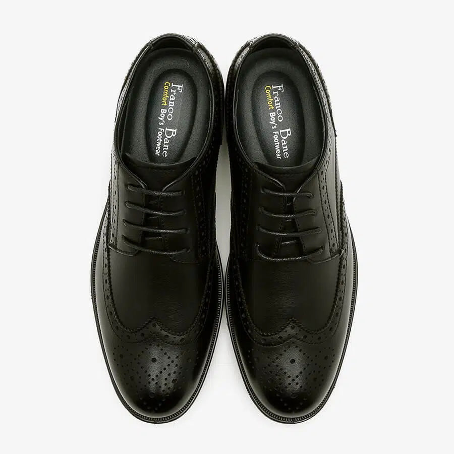 נעלי נוער אוקספורד מעור משולב שרוכים