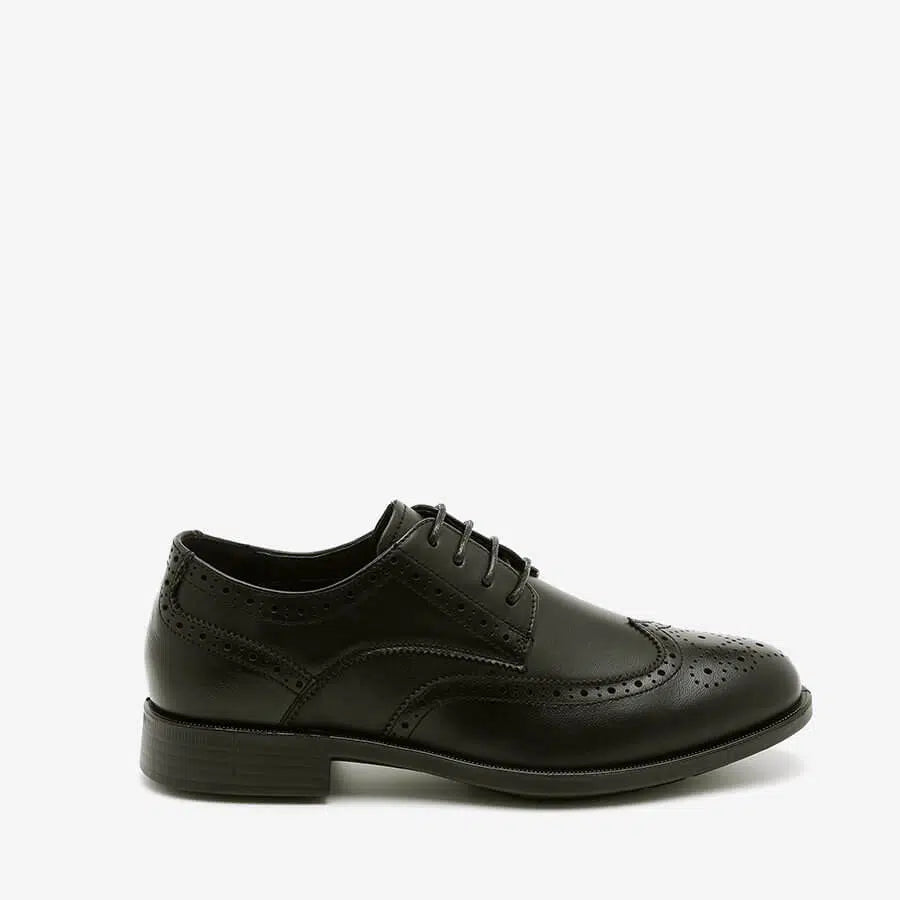 נעלי נוער אוקספורד מעור משולב שרוכים