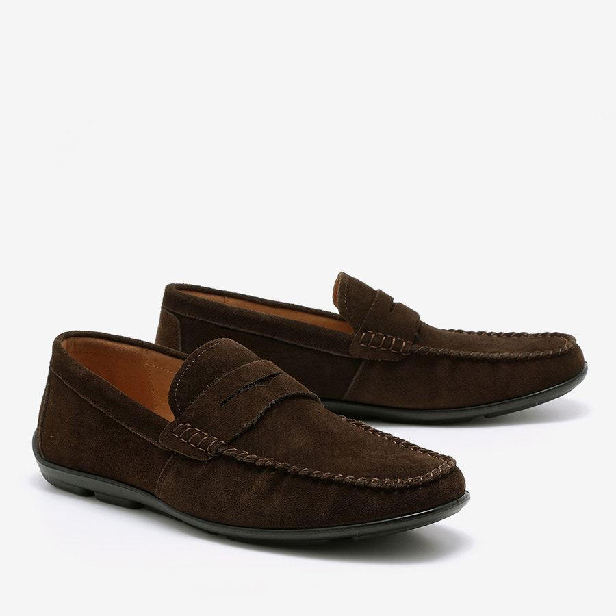 נעלי מוקסין מעור זמש