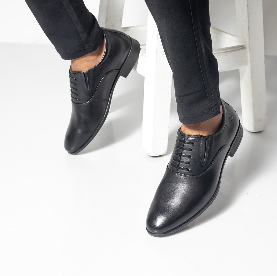 נעלי עור אלגנט דמוי שרוך