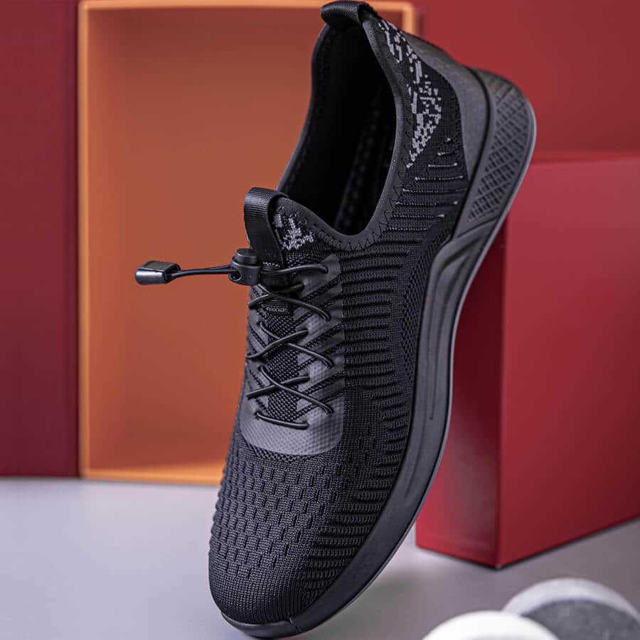 נעלי סניקרס בד שחור אפור