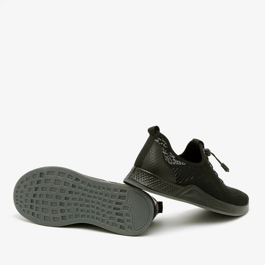 נעלי סניקרס בד שחור אפור