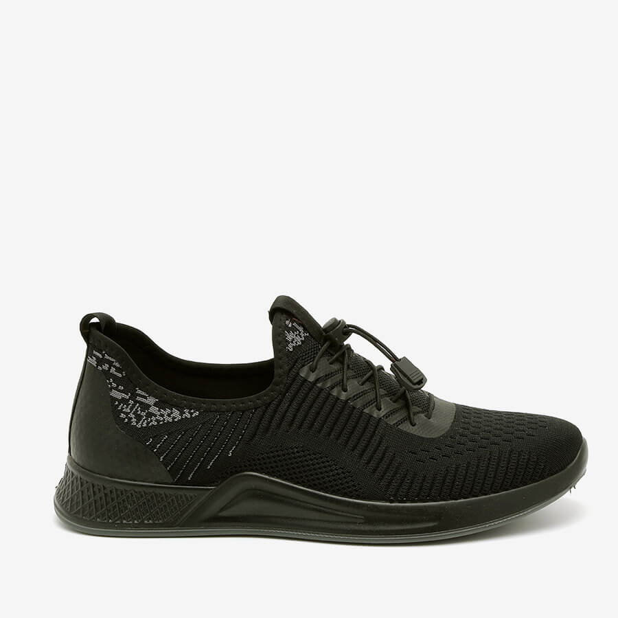 נעלי סניקרס בד שחור אפור