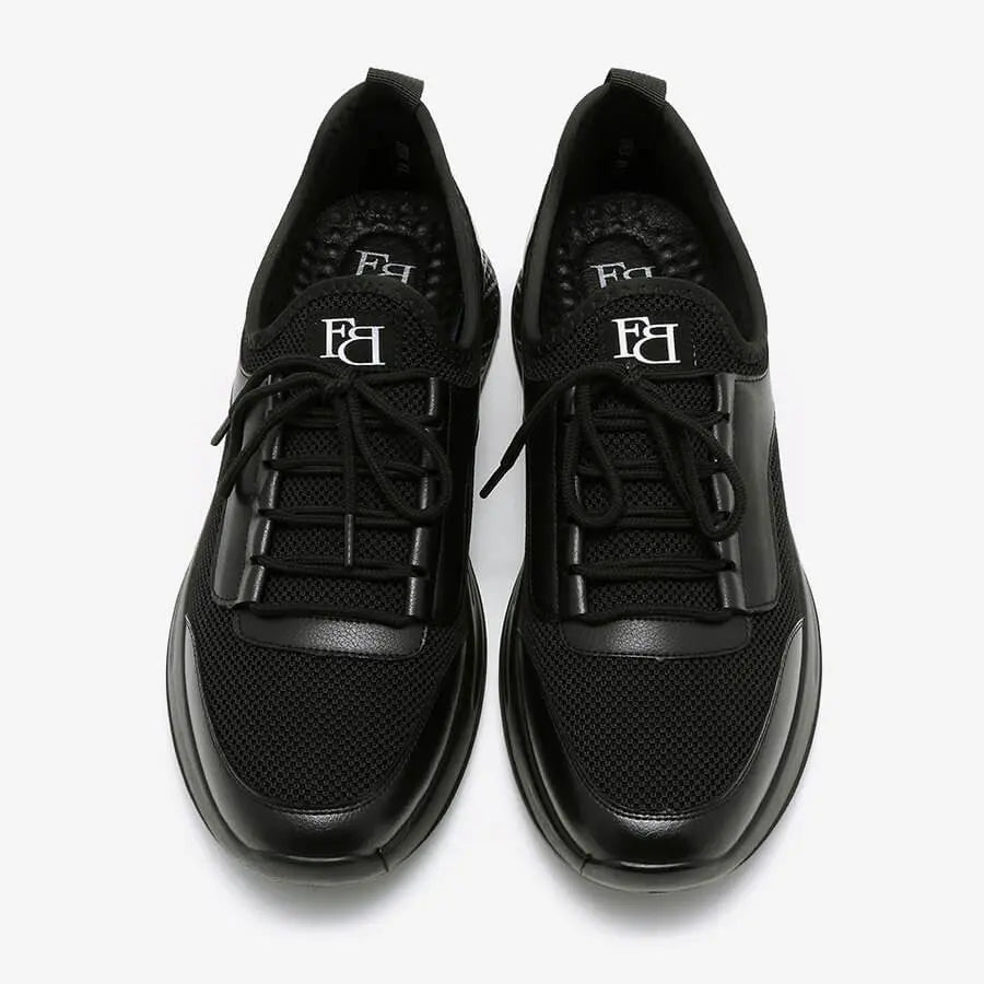 נעלי ספורט עור משולב בד