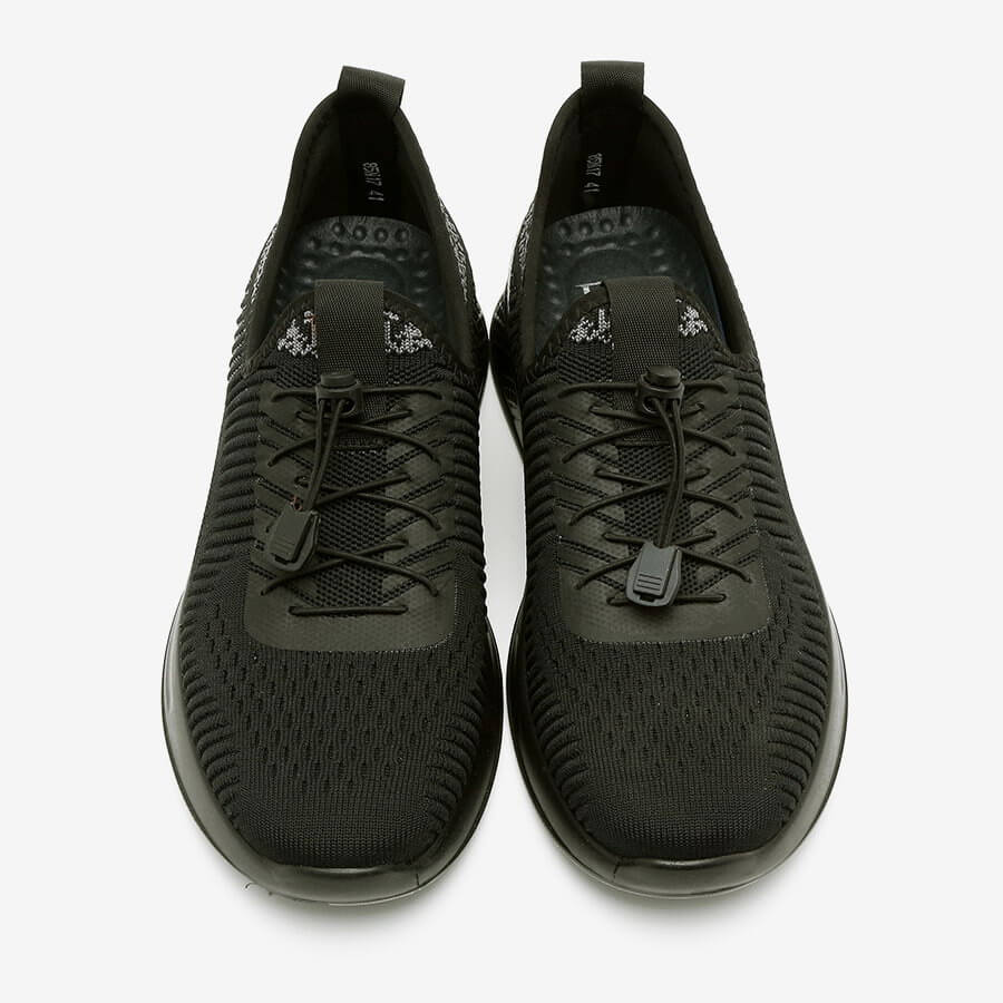 נעלי סניקרס בד שחור אפור